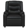 Sillón reclinable de cuero sintético negro en Sillones | Comprar online en Foru.es