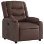 Sillón reclinable de cuero sintético marrón en Sillones | Comprar online en Foru.es
