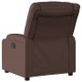 Sillón reclinable de cuero sintético marrón en Sillones | Comprar online en Foru.es
