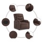 Sillón reclinable de cuero sintético marrón en Sillones | Comprar online en Foru.es