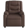 Sillón reclinable de cuero sintético marrón en Sillones | Comprar online en Foru.es