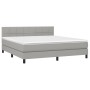 Cama box spring colchón y luces LED tela gris claro 180x200 cm de vidaXL, Camas y somieres - Ref: Foro24-3133173, Precio: 541...