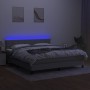 Cama box spring colchón y luces LED tela gris claro 180x200 cm de vidaXL, Camas y somieres - Ref: Foro24-3133173, Precio: 541...