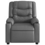 Sillón reclinable de cuero sintético gris en Sillones | Comprar online en Foru.es