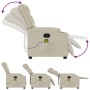 Sillón reclinable de masaje cuero sintético crema en Sillones | Comprar online en Foru.es