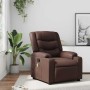 Sillón de masaje reclinable cuero sintético marrón en Sillones | Comprar online en Foru.es