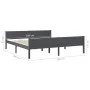 Solid gray pine wood bed frame 180x200 cm by vidaXL, Beds and slatted bases - Ref: Foro24-322129, Price: 160,11 €, Discount: %