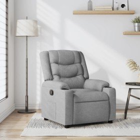 Sillón reclinable de tela gris claro en Sillones | Comprar online en Foru.es