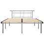 Estructura de cama de metal gris 160x200 cm de vidaXL, Camas y somieres - Ref: Foro24-324834, Precio: 106,98 €, Descuento: %