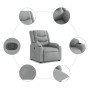 Sillón reclinable de tela gris claro en Sillones | Comprar online en Foru.es