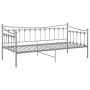 Estructura de sofá cama de metal gris 90x200 cm de vidaXL, Camas y somieres - Ref: Foro24-324757, Precio: 165,26 €, Descuento: %