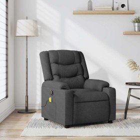 Sillón de masaje reclinable de tela gris oscuro en Sillones | Comprar online en Foru.es