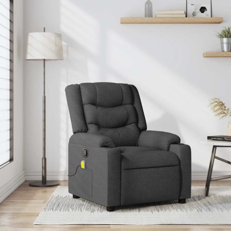 Sillón de masaje reclinable de tela gris oscuro en Sillones | Comprar online en Foru.es