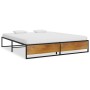 Estructura de cama de metal negra 180x200 cm de vidaXL, Camas y somieres - Ref: Foro24-324818, Precio: 108,94 €, Descuento: %