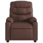 Sillón reclinable de cuero sintético marrón en Sillones | Comprar online en Foru.es