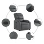Sillón reclinable de cuero sintético gris en Sillones | Comprar online en Foru.es