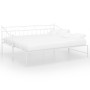 Estructura de sofá cama extraíble de metal blanco 90x200 cm de vidaXL, Camas y somieres - Ref: Foro24-324777, Precio: 182,52 ...