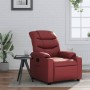 Sillón reclinable de cuero sintético rojo tinto en Sillones | Comprar online en Foru.es