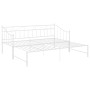 Estructura de sofá cama extraíble de metal blanco 90x200 cm de vidaXL, Camas y somieres - Ref: Foro24-324777, Precio: 182,52 ...