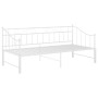 Estructura de sofá cama extraíble de metal blanco 90x200 cm de vidaXL, Camas y somieres - Ref: Foro24-324777, Precio: 182,52 ...