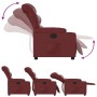 Sillón reclinable de cuero sintético rojo tinto en Sillones | Comprar online en Foru.es