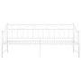 Estructura de sofá cama extraíble de metal blanco 90x200 cm de vidaXL, Camas y somieres - Ref: Foro24-324777, Precio: 182,52 ...