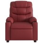Sillón reclinable de cuero sintético rojo tinto en Sillones | Comprar online en Foru.es