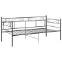 Estructura de sofá cama de metal negro 90x200 cm de vidaXL, Camas y somieres - Ref: Foro24-324767, Precio: 137,82 €, Descuent...