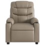 Sillón reclinable de cuero sintético color capuchino en Sillones | Comprar online en Foru.es