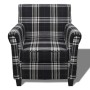 Sillón con cojín de tela negro de vidaXL, Sillones - Ref: Foro24-240977, Precio: 214,27 €, Descuento: %