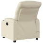 Sillón reclinable de masaje cuero sintético crema en Sillones | Comprar online en Foru.es