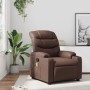 Sillón de masaje reclinable cuero sintético marrón en Sillones | Comprar online en Foru.es