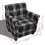 Sillón con cojín de tela negro de vidaXL, Sillones - Ref: Foro24-240977, Precio: 214,27 €, Descuento: %