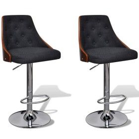 Taburetes de bar 2 unidades de tela con altura ajustable de vidaXL, Taburetes de cocina - Ref: Foro24-241056, Precio: 151,07 ...