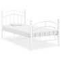 Estructura de cama de metal blanco 100x200 cm de vidaXL, Camas y somieres - Ref: Foro24-324971, Precio: 93,28 €, Descuento: %