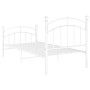 Estructura de cama de metal blanco 100x200 cm de vidaXL, Camas y somieres - Ref: Foro24-324971, Precio: 93,28 €, Descuento: %