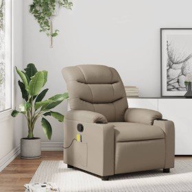 Sillón de masaje reclinable cuero sintético color capuchino en Sillones | Comprar online en Foru.es