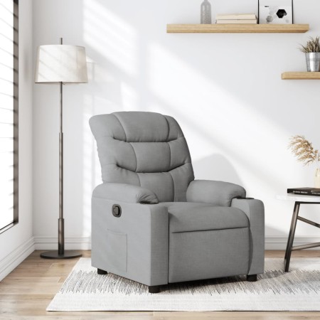 Sillón reclinable de tela gris claro en Sillones | Comprar online en Foru.es