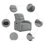 Sillón reclinable de tela gris claro en Sillones | Comprar online en Foru.es