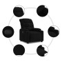 Sillón reclinable de tela negro en Sillones | Comprar online en Foru.es