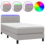 Cama box spring colchón y luces LED tela gris claro 90x200 cm de vidaXL, Camas y somieres - Ref: Foro24-3133205, Precio: 307,...
