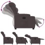 Sillón reclinable de tela marrón oscuro en Sillones | Comprar online en Foru.es