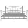 Estructura de cama de metal gris 160x200 cm de vidaXL, Camas y somieres - Ref: Foro24-324981, Precio: 165,14 €, Descuento: %