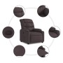 Sillón reclinable de tela marrón oscuro en Sillones | Comprar online en Foru.es