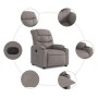 Sillón reclinable de tela gris taupe en Sillones | Comprar online en Foru.es