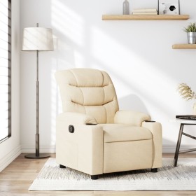 Sillón reclinable de tela crema en Sillones | Comprar online en Foru.es