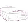 Box spring bed mattress and LED lights black fabric 140x200 cm by vidaXL, Beds and slatted bases - Ref: Foro24-3133239, Price...