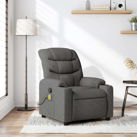 Sillón de masaje reclinable de tela gris oscuro en Sillones | Comprar online en Foru.es