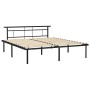 Estructura de cama de metal negro 200x200 cm de vidaXL, Camas y somieres - Ref: Foro24-324838, Precio: 102,16 €, Descuento: %