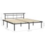 Estructura de cama de metal negro 200x200 cm de vidaXL, Camas y somieres - Ref: Foro24-324838, Precio: 102,16 €, Descuento: %